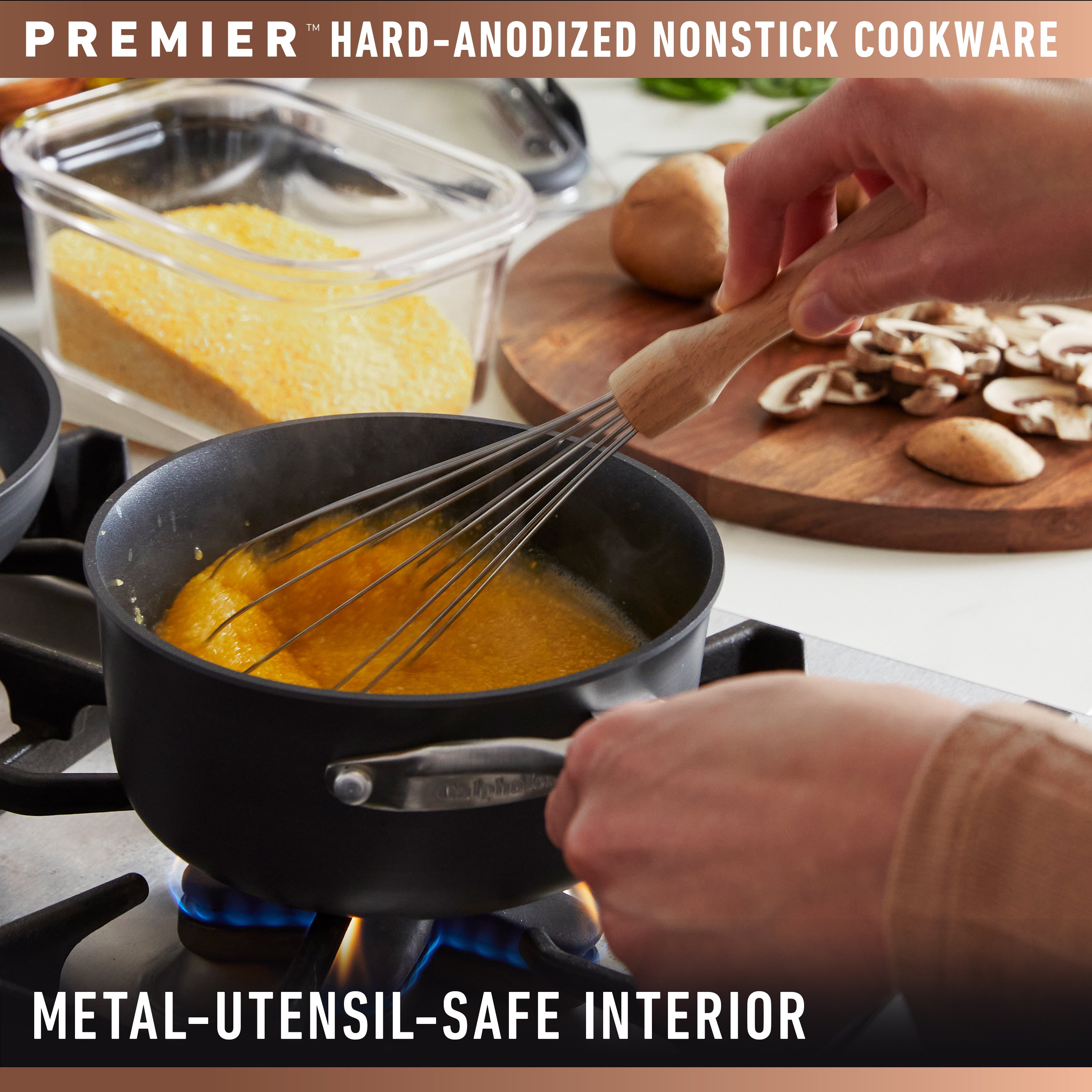 Premier™ Hard-Anodized Nonstick Cookware, 8-Piece Pots and Pans